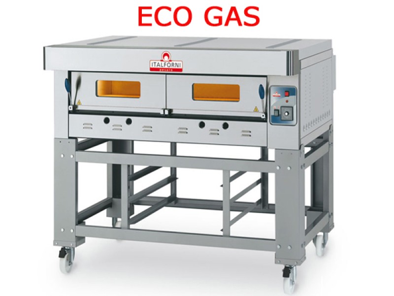 PIZZA GAS MODULAR OVEN ECO GAS EGA / I (STEEL) WITH REFRACTORY COOKING PLANE 1 ROOM W61XD64XH15