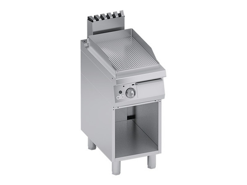 GAS FRY TOP SCRATCHED PLATE WITH OPEN COMPARTMENT SERIES 70 SOLUTION