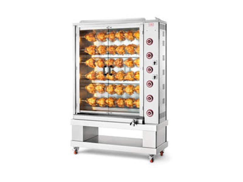 GAS CHICKEN SPIT SINGLE SUPERIMPOSED RODS G-36P-S6