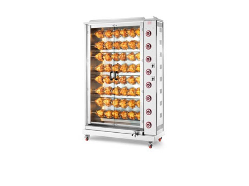 GAS CHICKEN SPIT SINGLE SUPERIMPOSED RODS G-48P-S8