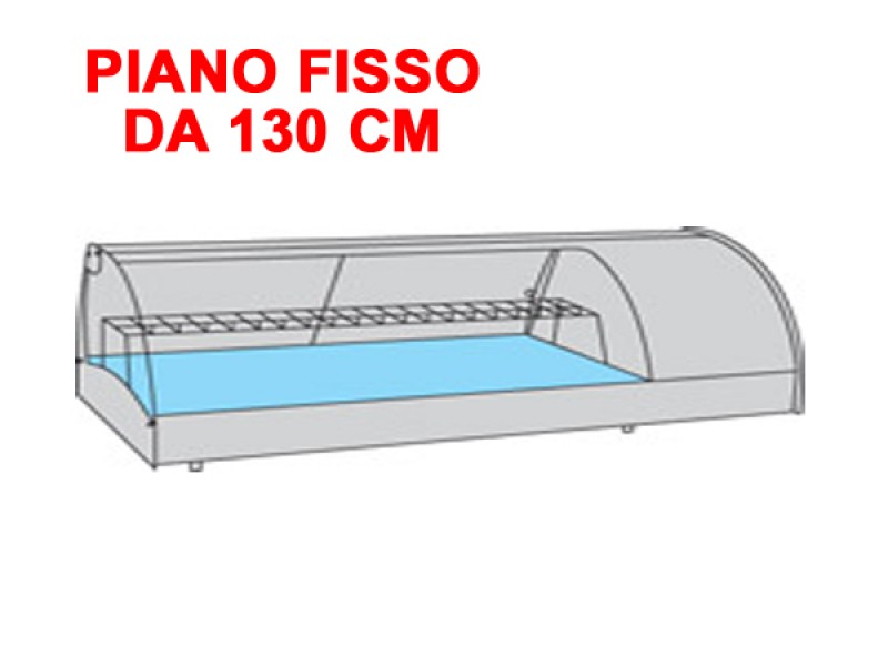 REFRIGERATED SHOWCASE MOD. GRANSUSHI FIXED PLANE 130 CM