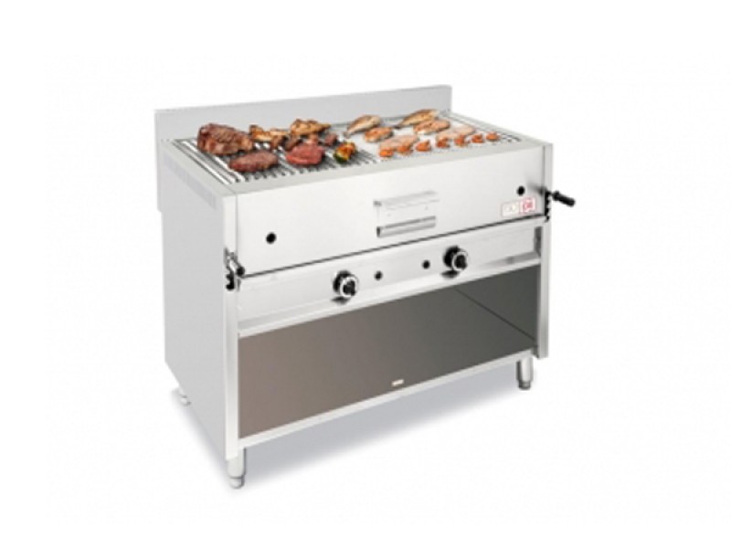 GAS GRID LAVASTONE WITH OPEN DOOR L-120 MOB