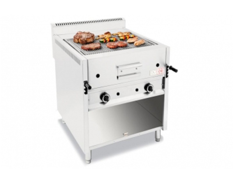 GAS GRID LAVASTONE WITH OPEN DOOR L-80/900 MOB
