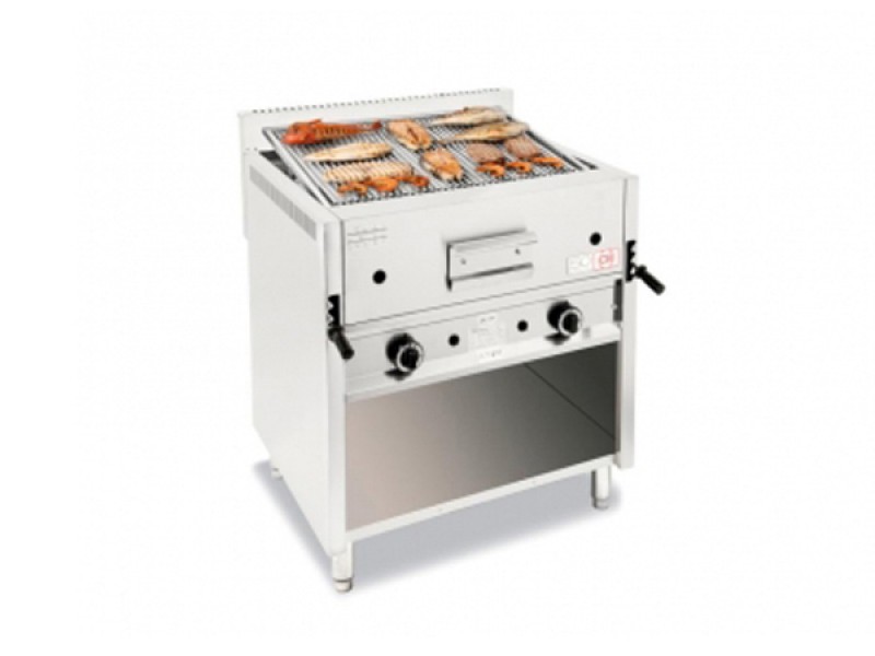 GAS GRID LAVASTONE WITH OPEN DOOR L-80 MOB/P