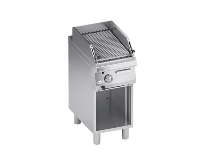 MOBILE LAVA ROCK GRILL FOR MEAT WITH OPEN COMPARTMENT SERIES 70