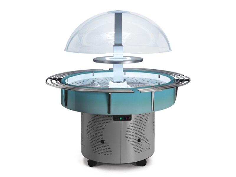REFRIGERATED EXHIBITOR DA BUFFET MOD.ISOLA ARCOBALENO WITH SHELVES