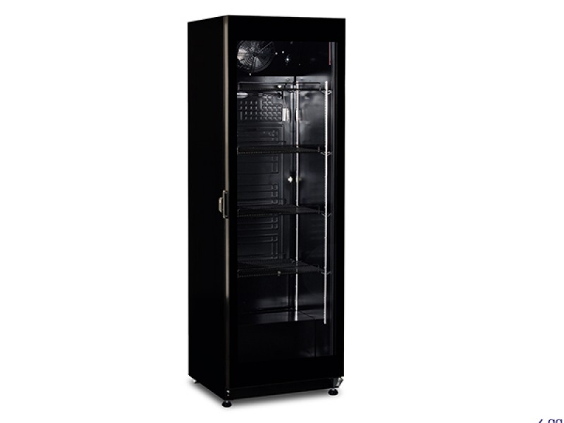 GLASS DOOR REFRIGERATOR MOD. KRYO 42 EVO BLACK TEMP. +2°/+8° C