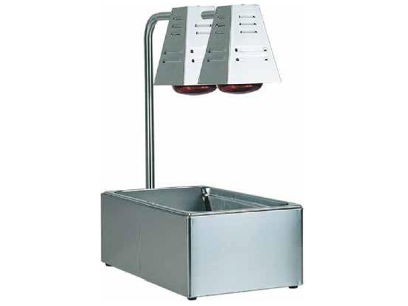 HOT STAINLESS STEEL FRIED CONTAINER WITH 2 INFRARED LAMPS