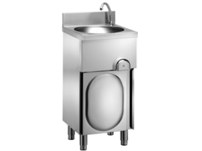 HANDWASHER WITH DOORS AND KNEE CONTROL