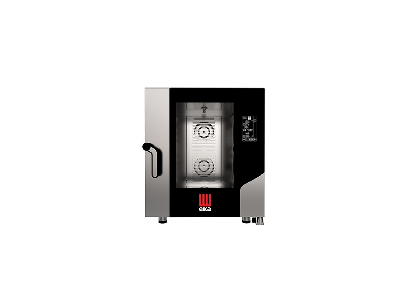 ELECTRIC COMBI OVEN WITH STEAM CONVENTION 7 TRAYS 1/1 GN WITH DIGITAL TOUCH PANEL CON BLACK MASK TECHNOLOGYmod. MKF 711 BM