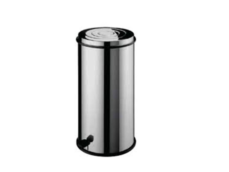 ROUND DUSTBIN METAL INTERNAL BASKET AND FOOT 40 LT