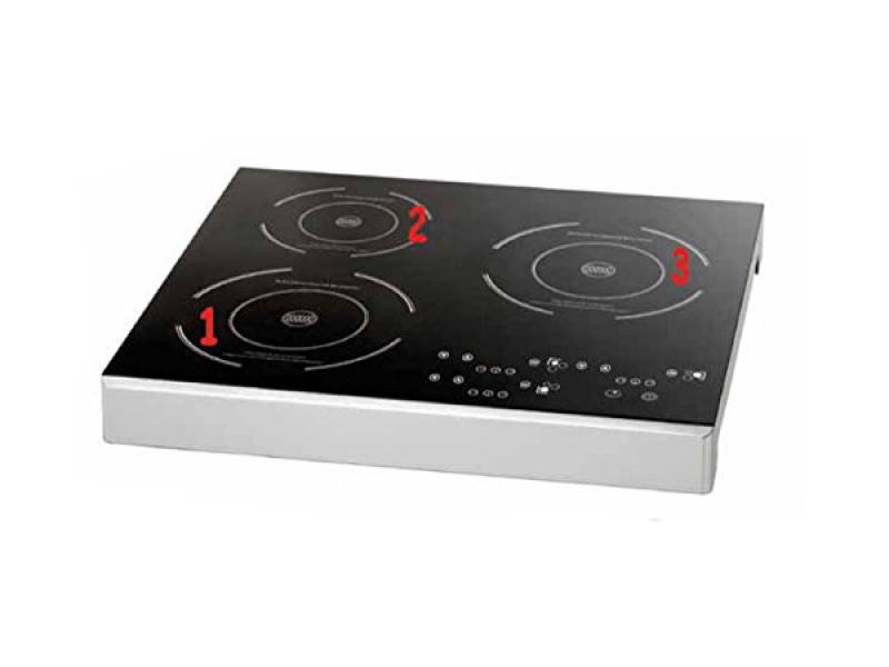 INDUCTION PLATE 3 ZONES 3.4 KW