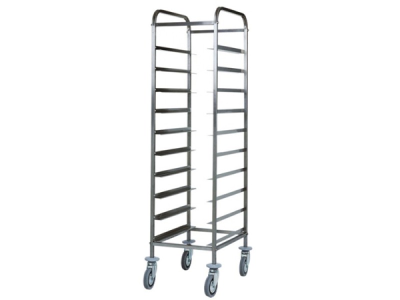 SINGLE STAINLESS STEEL TRAY-HOLDER CART