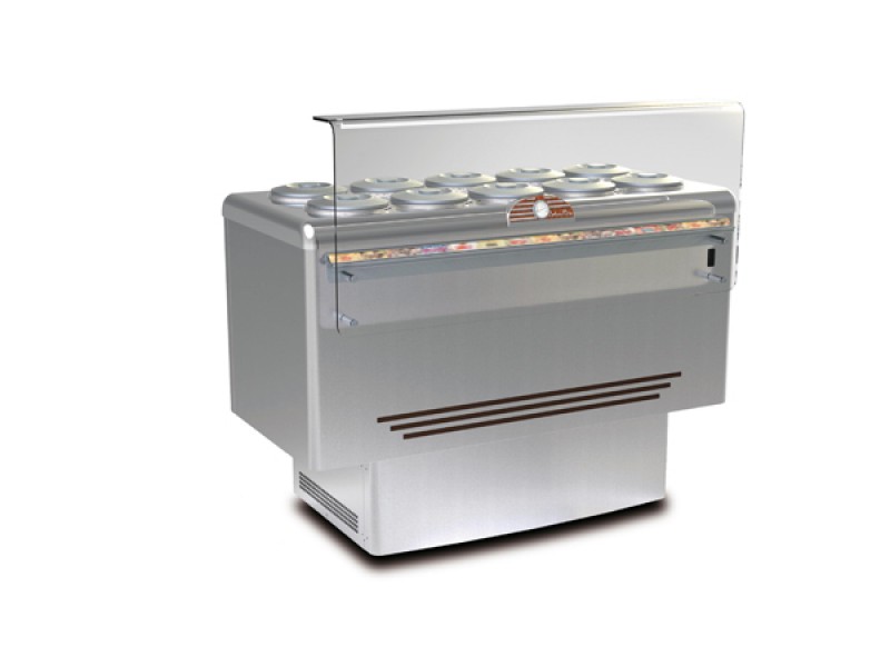 ICE CREAM POZZETTO SHOWCASE MOD. DOLCE VITA LUXE 10 STATIC WITH MOTORVENTILATOR