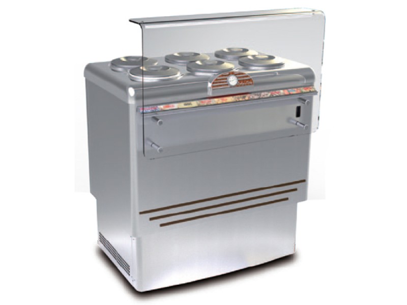 ICE CREAM POZZETTO SHOWCASE MOD. DOLCE VITA 6 LUXE STATIC WITH MOTORVENTILATOR