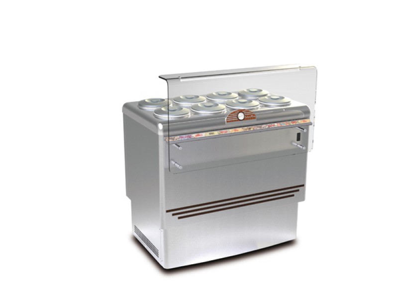 ICE CREAM POZZETTO SHOWCASE MOD. DOLCE VITA LUXE 8 STATIC WITH MOTORVENTILATOR