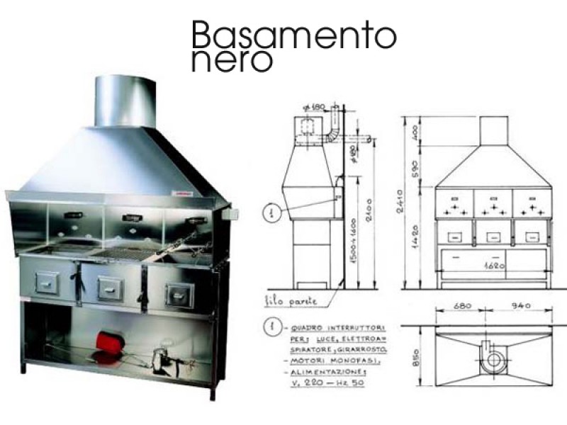 CARBON KITCHEN MOD. ROMAGNA 3 STOVE