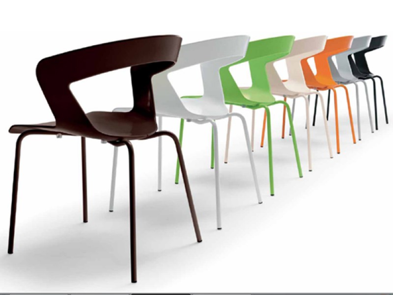 CHAIR MOD. IBIS INDOOR CHROMIUM-PLATED FRAME