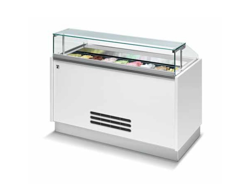 ICE CREAM VENTILATED SHOWCASE MOD. SNACK & FOOD 5 PANS WITHOUT PANEL