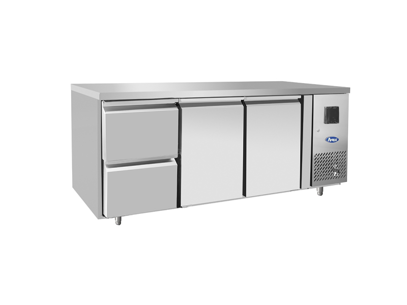 REFRIGERATED TABLE 700 TN WITH 2 DOORS AND DRAWER mod EPF3534-GR-304T