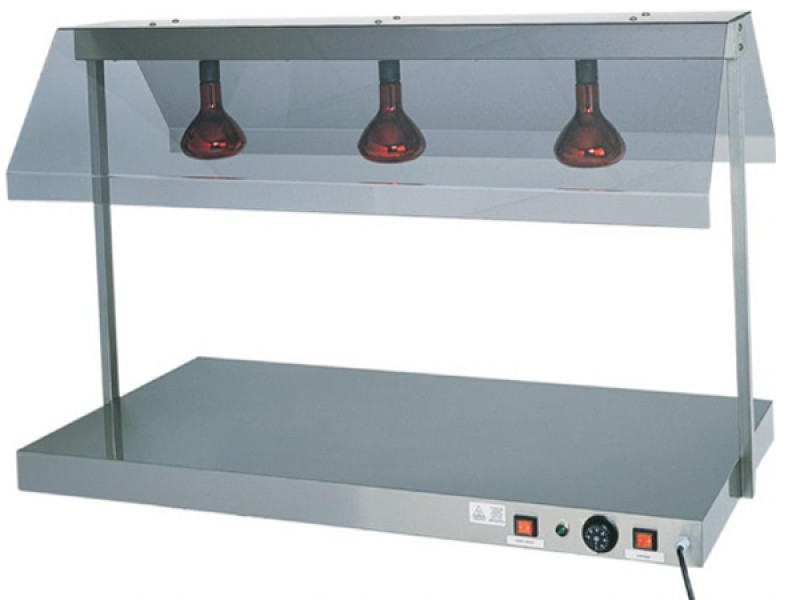 HOT STAINLESS STEEL PLAN WITH 2 INFRARED LAMP W 45