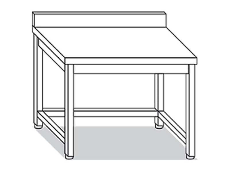TABLE ON LEGS WITH REINFORCEMENTS AND RAISED W180XD70XH85