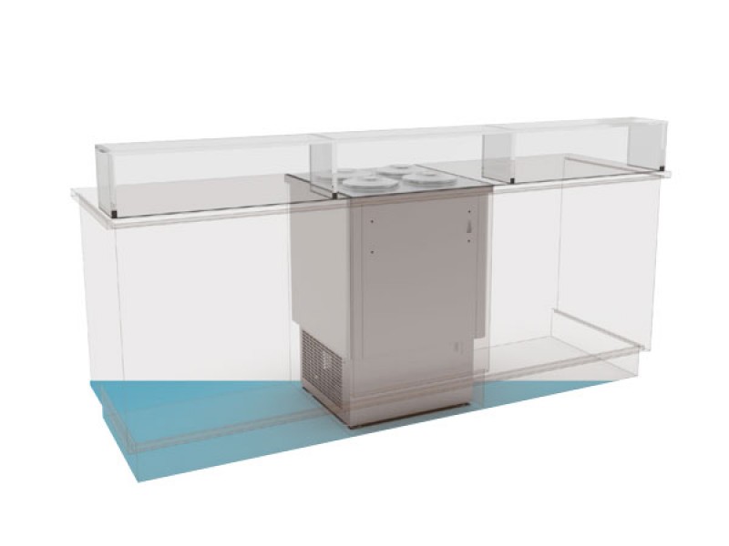BUILT-IN GELATO COCKPIT COUNTER MOD DOLCE VITA IN 4 STATIC