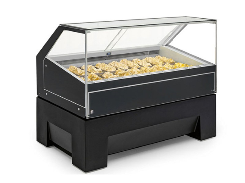 VENTILATED GELATO SHOWCASE MOD. JOLLY 12+12 FLAVOURS VBD H 1200 SINGLE PHASE
