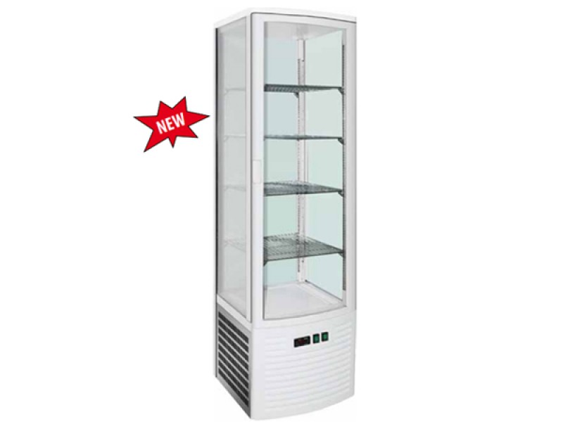 SHOWCASE 4 SIDES 280 LT VENTILATED REFRIGERATION TEMP + 2 + 8 ° C