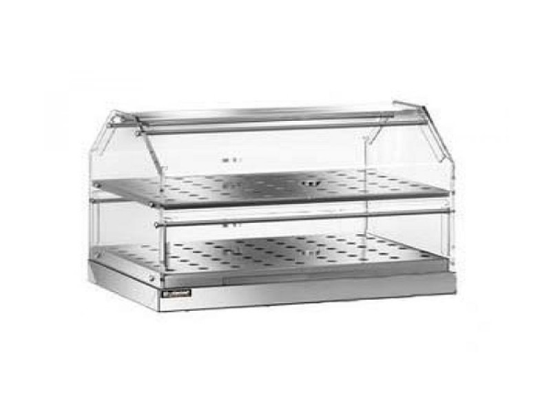 NEUTRAL SHOWCASE STAINLESS STEEL 2 SHELVES W 50 CM