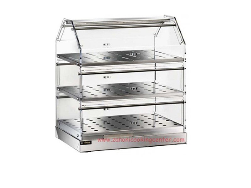 NEUTRAL SHOWCASE STAINLESS STEEL 3 SHELVES W 50 CM