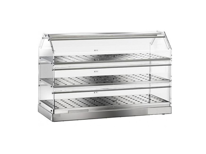 NEUTRAL SHOWCASE STAINLESS STEEL 3 SHELVES W 85 CM