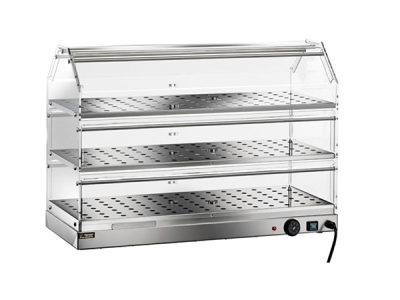HEATED SHOWCASE 3 STAINLESS STEEL SHELVES TEMPERATURE 30/90 ° C