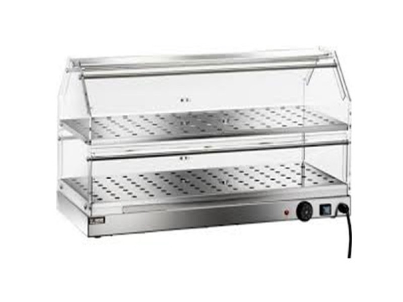 HEATED SHOWCASE 2 STAINLESS STEEL SHELVES TEMPERATURE 30/90 ° C