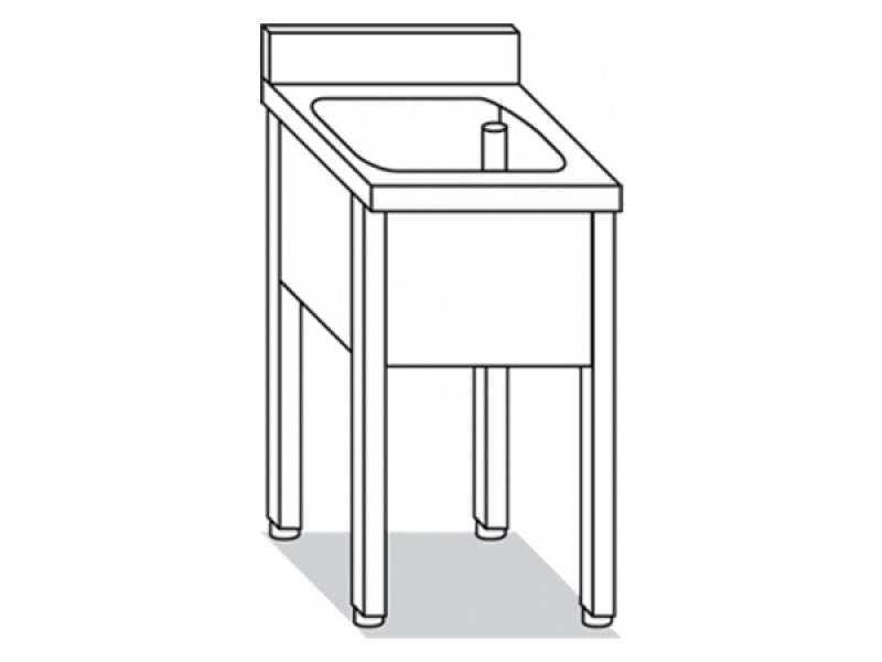 SINK ON LEGS 1 TANK W80XD70XH85