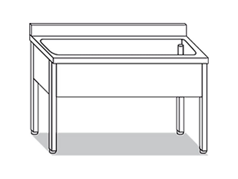 POTS WASHER SINK 1 TANK ON LEGS W160XD70XH85
