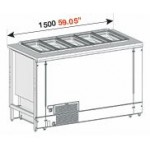 POZZETTO COUNTER FOR ICE CREAM VENTILATED MOD. PANORAMA 200 CM WITH 10 CARAPINE AND RESERVE