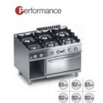 GAS KITCHEN 6 BURNERS WITH GAS OVEN GN 2/1 SHAFT A DAY SERIES 90 PERFORMANCE