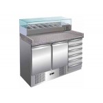 PIZZA COUNTER 2 DOORS GN 1/1 + DRAWER UNIT ENGINE UNDER