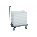 STAINLESS STEEL PIZZA DOUGH CART WITH HANDLE