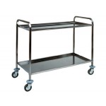 STAINLESS STEEL SERVICE CART 2 SHELVES W110xD60