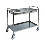 STAINLESS STEEL BASIN-HOLDER SERVICE CART 3 GN 1/1