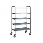 STAINLESS STEEL SERVICE CART 5 SHELVES W110xD60