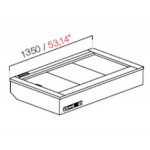 DROP IN PRALINE WITHOUT GLASS AND WITHOUT PANEL MOD. 1350 DIM. W135XD82,2XH32,55 cm
