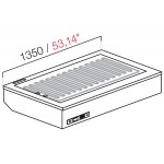 DROP IN DRY HEAT WITHOUT GLASS AND WITHOUT PANEL MOD. 1350 DIM. W135XD82.2XH54.5 REMOTE ENGINE