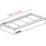 DROP IN RECESSED COOLING FAN WITHOUT GLASS AND WITHOUT PANEL MOD. L1750 DIM. W175XD82.2XH54.5 REMOTE ENGINE
