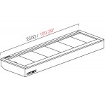 DROP IN RECESSED COOLING FAN WITHOUT GLASS AND WITHOUT PANEL MOD. L2550 DIM. W255XD82.2XH54.5 REMOTE ENGINE
