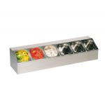 STAINLESS STEEL GASTRONORM SHOWCASE 6 x 1/6 GN H 15 CM