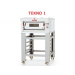 PIZZA ELECTRIC OVEN MOD. T1A/I (STEEL) COOKING REFRACTORY PLANE W61XD62XH15