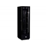 GLASS DOOR REFRIGERATOR MOD FV 300 S BLACK +3° + 10°C